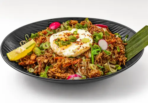 Nasi goreng with a fried egg