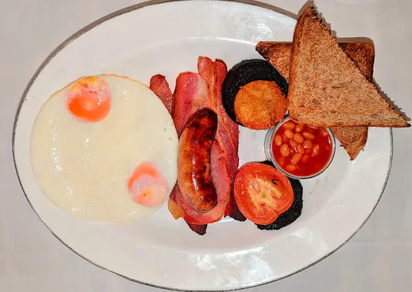 A full English breakfast (stand-in photo)