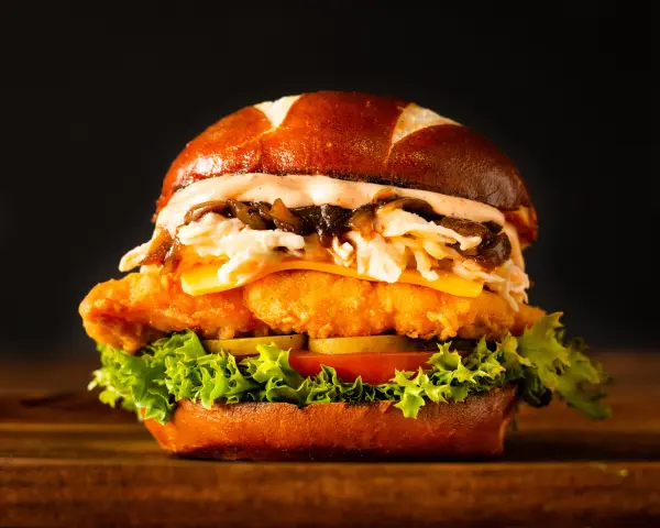 The King Clucker crispy chicken burger